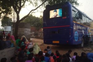 Movies for Change using GetSmart digital buses